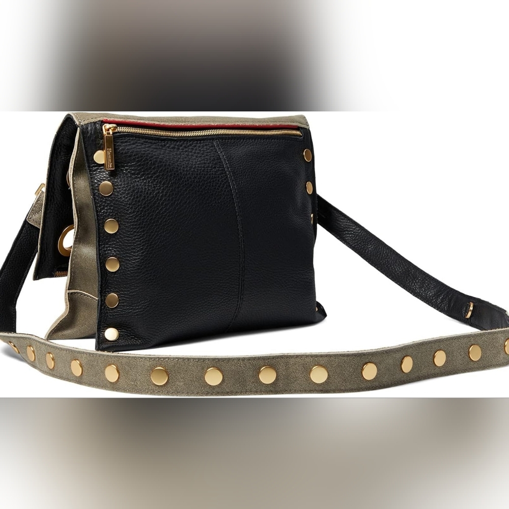 Hammitt Montana Crossbody NWT Reversible Black Pewter Leather Bag - Picture 2 of 14